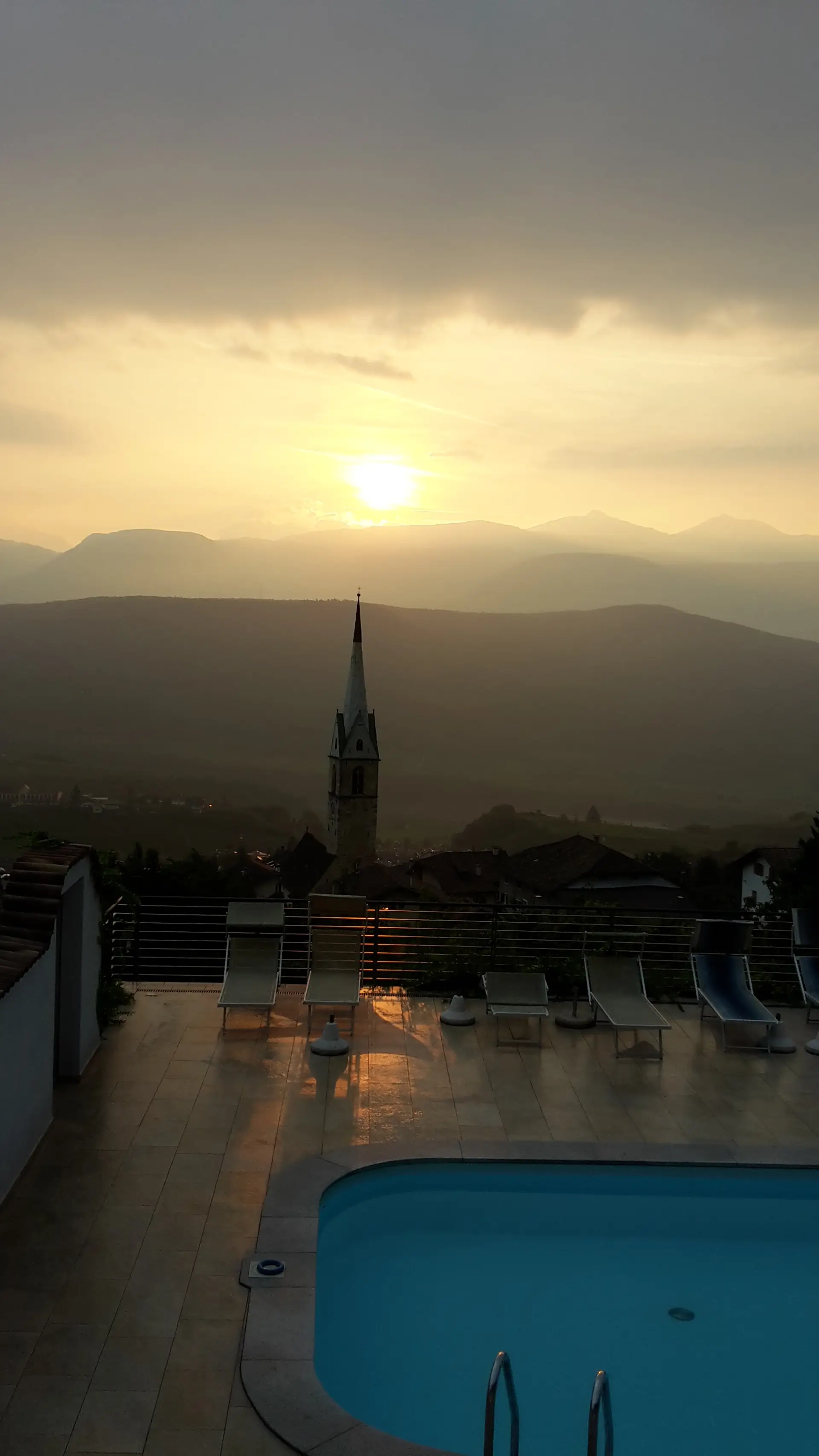 Pool at sunset